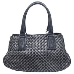 Bottega Veneta BOTTEGA VENETA Intrecciato 131679 Handbag Leather Black Silver 450029