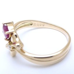 SEIKO ribbon ring ruby 0.29ct diamond K18YG yellow gold 199831