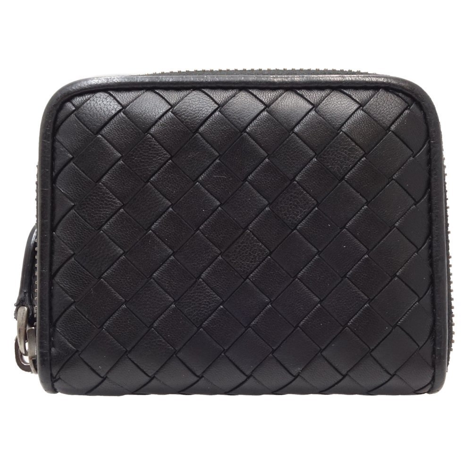 BOTTEGA VENETA Coin Case Intrecciato Leather Black 258468 082716