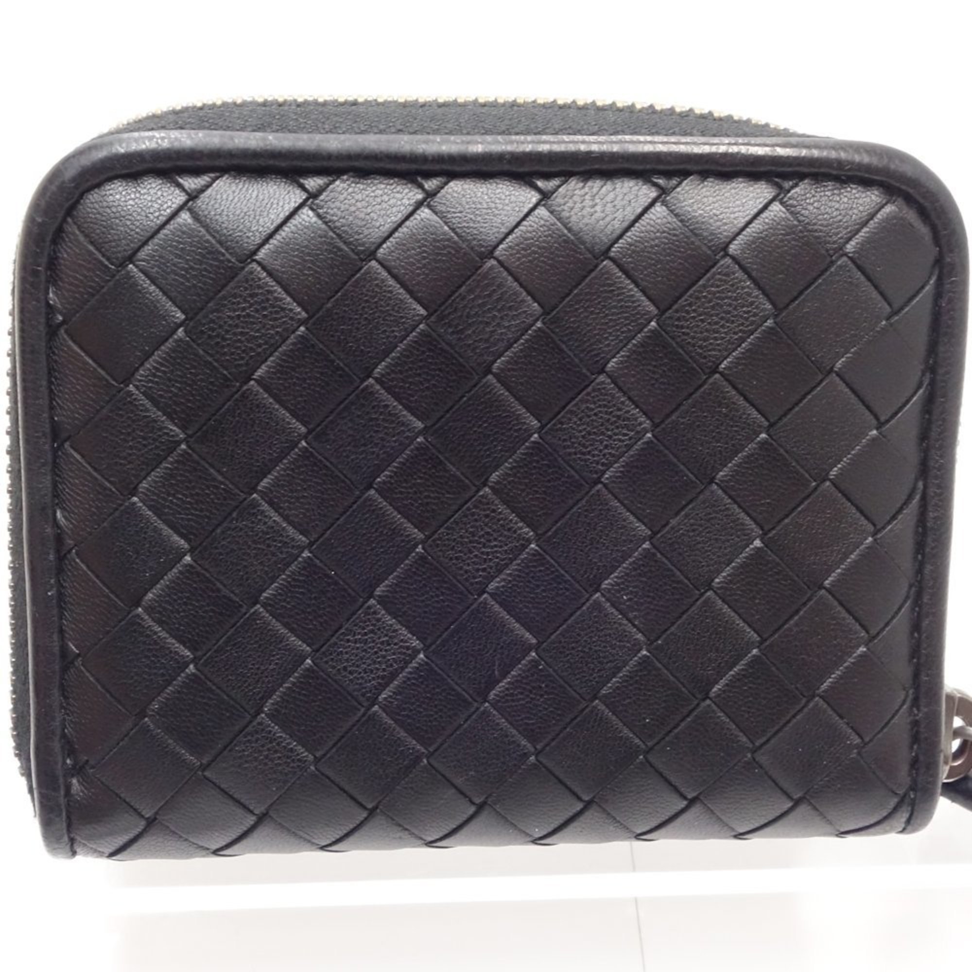 BOTTEGA VENETA Coin Case Intrecciato Leather Black 258468 082716