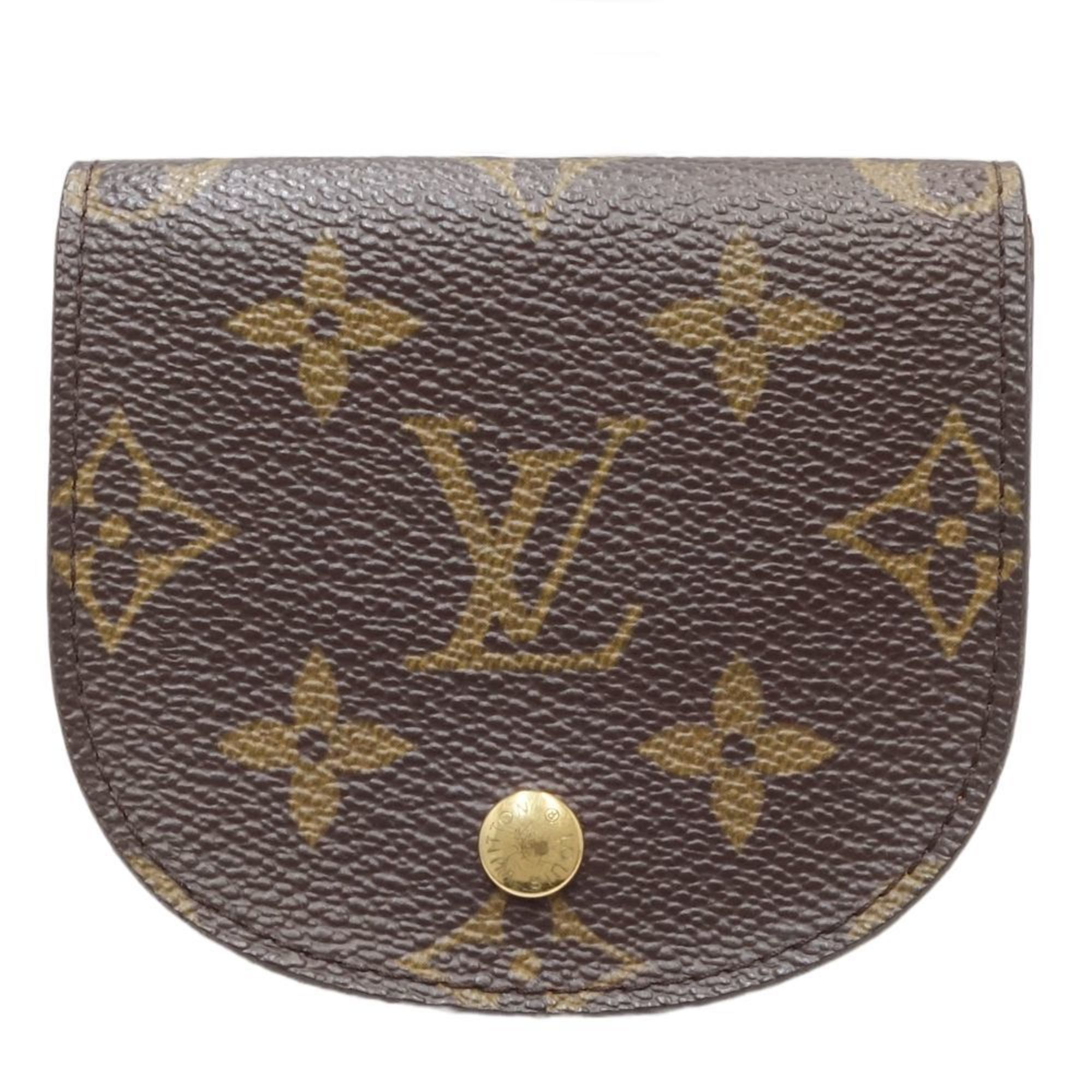 Louis Vuitton Monogram LOUIS VUITTON Portomone Guze M61970 Coin Case Brown 083628