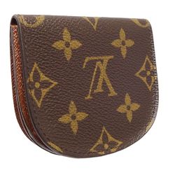 Louis Vuitton Monogram LOUIS VUITTON Portomone Guze M61970 Coin Case Brown 083628