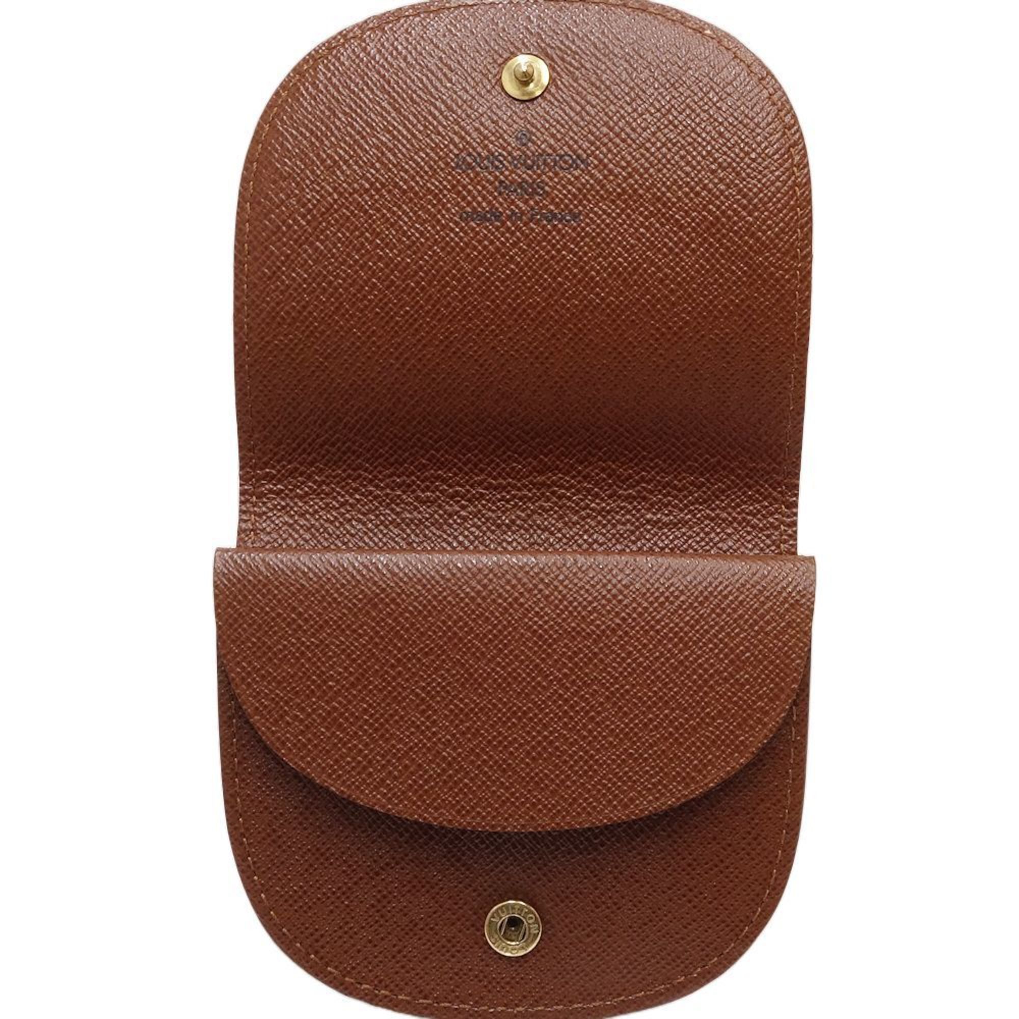 Louis Vuitton Monogram LOUIS VUITTON Portomone Guze M61970 Coin Case Brown 083628