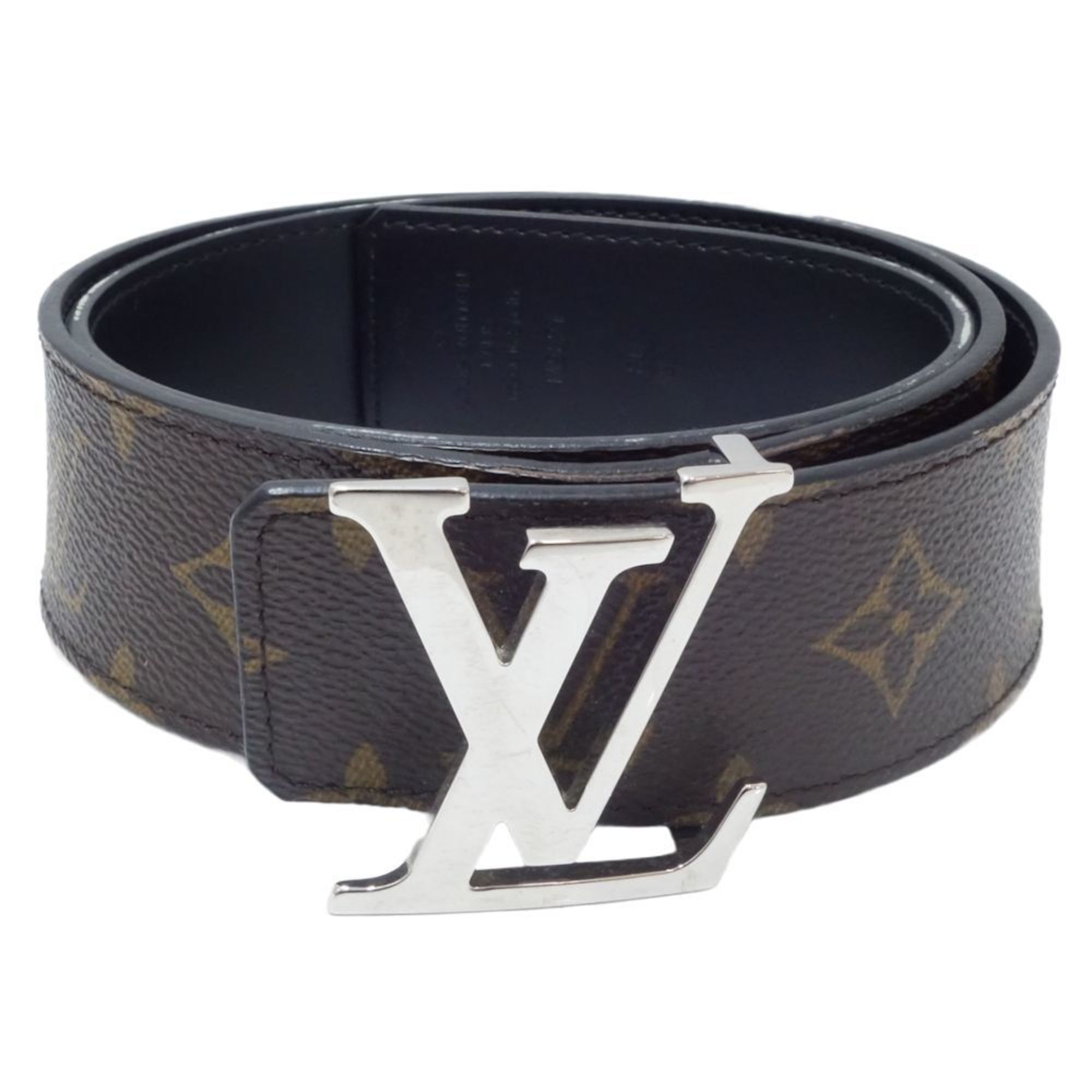 Louis Vuitton Monogram LOUIS VUITTON Suntulle LV Initial M9821 Belt 80 32 Brown 083377