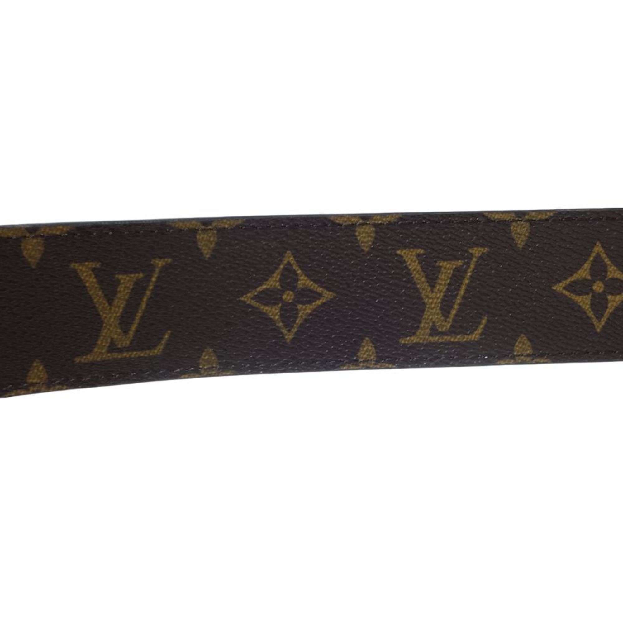 Louis Vuitton Monogram LOUIS VUITTON Suntulle LV Initial M9821 Belt 80 32 Brown 083377