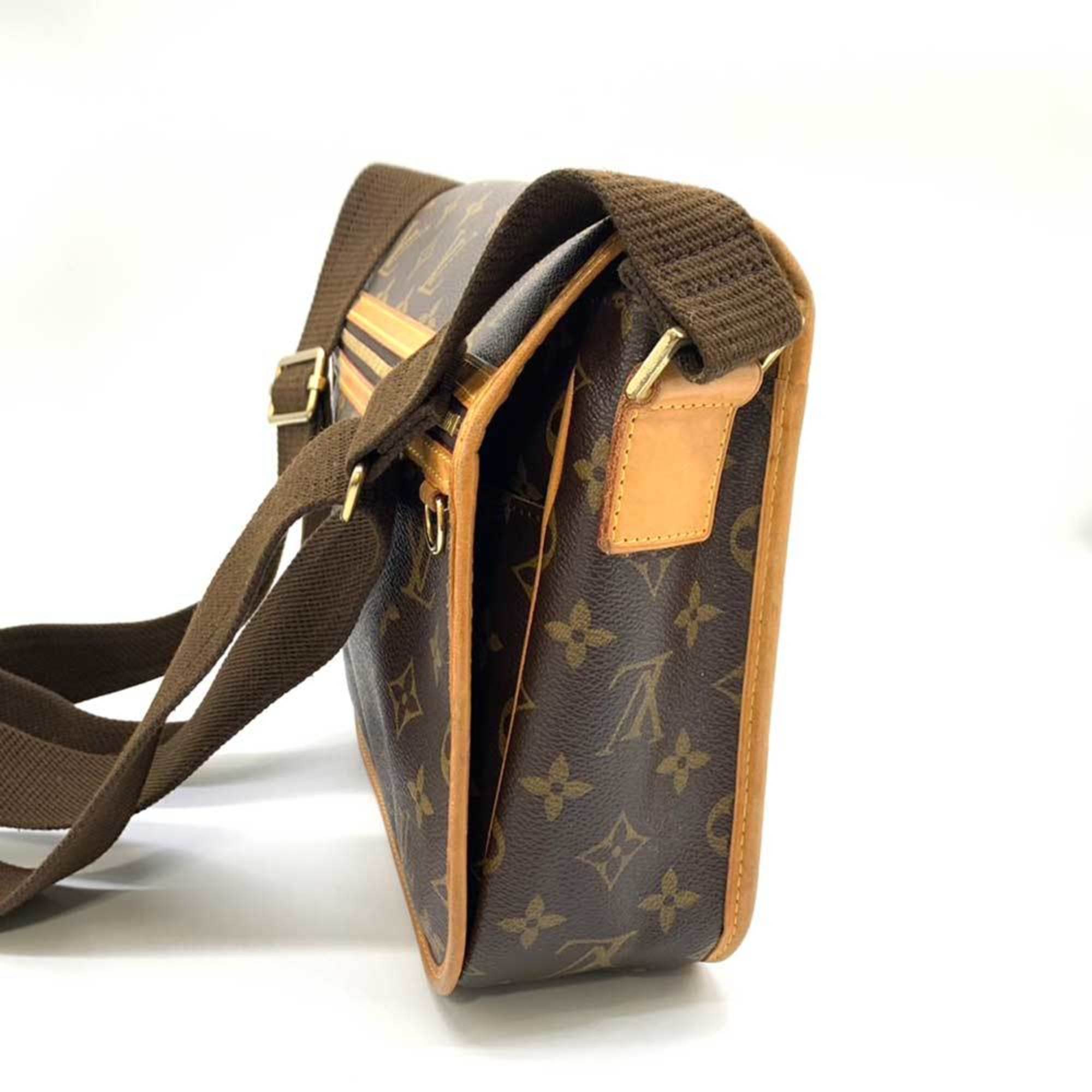 Louis Vuitton Bag Bosfall PM Brown Shoulder Flap Ladies Men's Monogram x Leather M40106 LOUISVUITTON