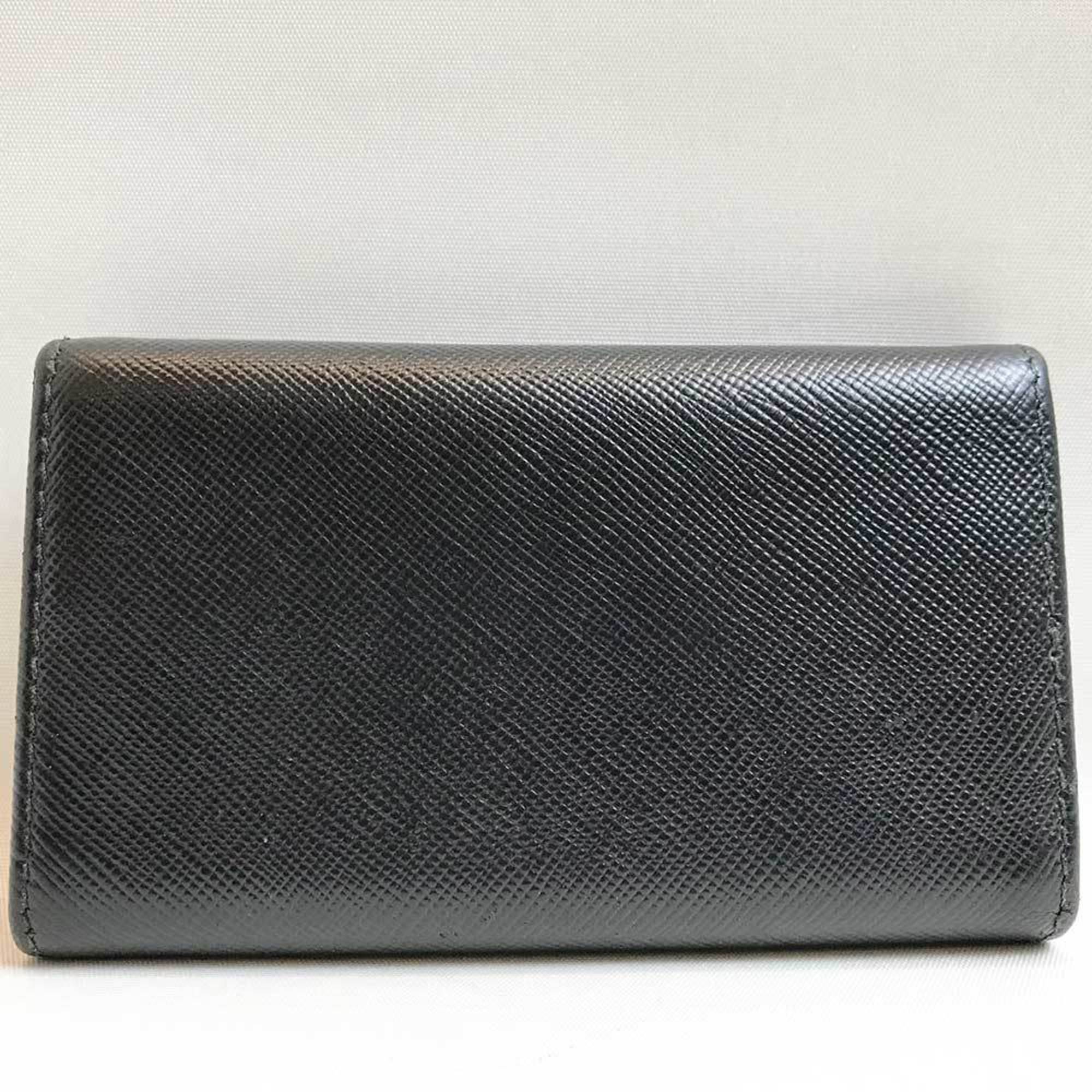 Prada 6 row key case Saffiano leather black PRADA