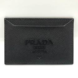 Prada Pass Case Business Card Holder/Card Nero Black Bifold Saffiano PRADA