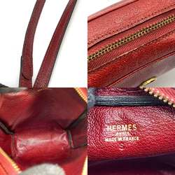 Hermes Bag Jockey Red Shoulder Pochette Crossbody Square Horse Ladies Leather Chevre HERMES