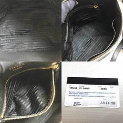 prada bag handbag leather nero black PRADA