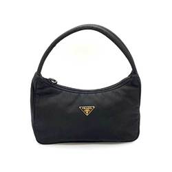 Prada Bag Handbag Nero Black One Handle Pouch Triangle Ladies Nylon MV515 PRADA