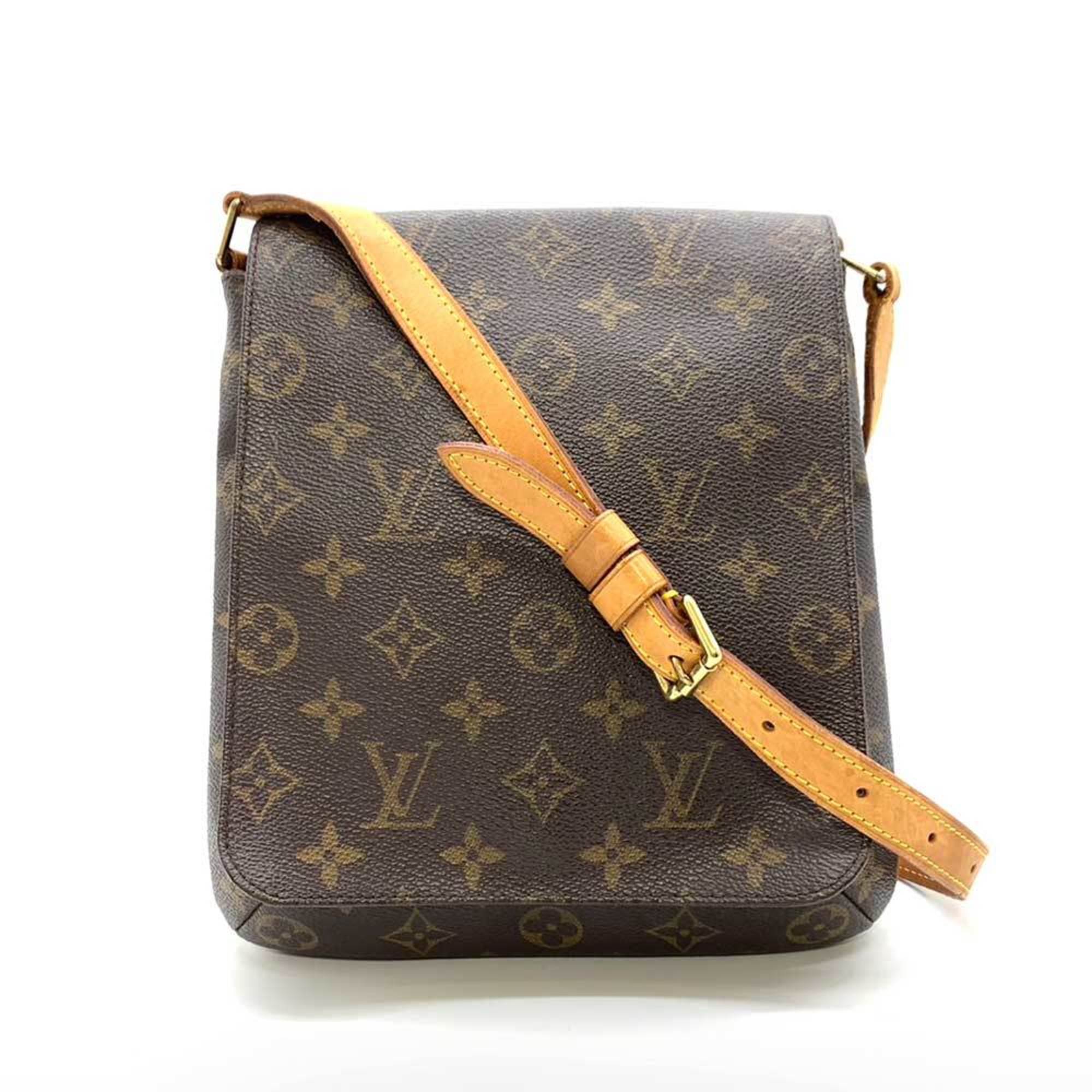 Louis Vuitton Bag Musette Salsa Short Shoulder Brown Flap Ladies Monogram x Leather M51258 LOUISVUITTON