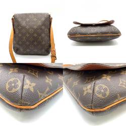 Louis Vuitton Bag Musette Salsa Short Shoulder Brown Flap Ladies Monogram x Leather M51258 LOUISVUITTON