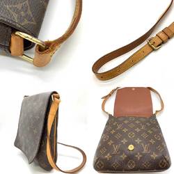 Louis Vuitton Bag Musette Salsa Short Shoulder Brown Flap Ladies Monogram x Leather M51258 LOUISVUITTON