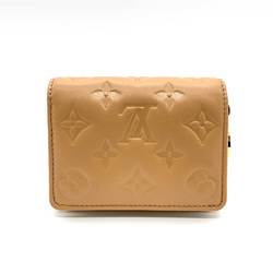 Louis Vuitton Wallet Portefeuille Lou Camel Light Brown Beige Bifold Square LV Circle Ladies Monogram Embossed Lamb Leather M81673 LOUISVUITTON