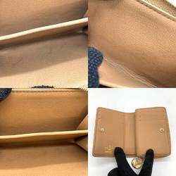 Louis Vuitton Wallet Portefeuille Lou Camel Light Brown Beige Bifold Square LV Circle Ladies Monogram Embossed Lamb Leather M81673 LOUISVUITTON