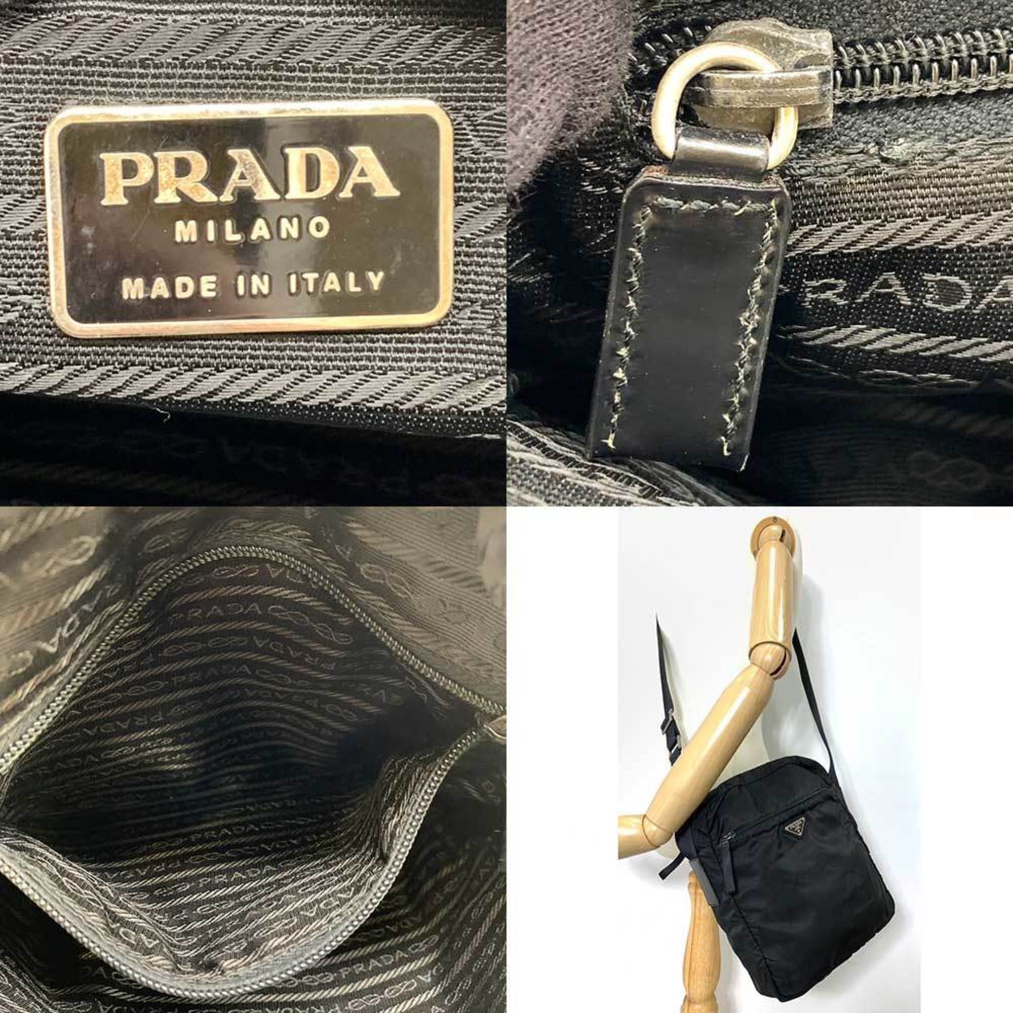 PRADA Bag Shoulder Nero Black Crossbody Pochette Triangle Men's Women's Nylon
