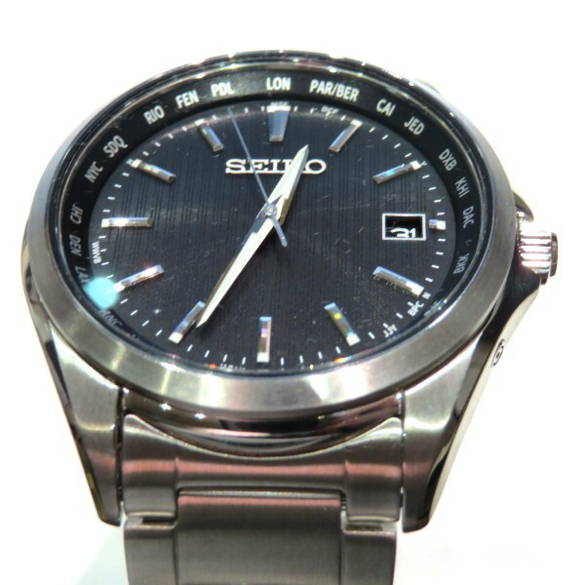 Seiko Date 7B75-0AA0 Solar Watch Men's