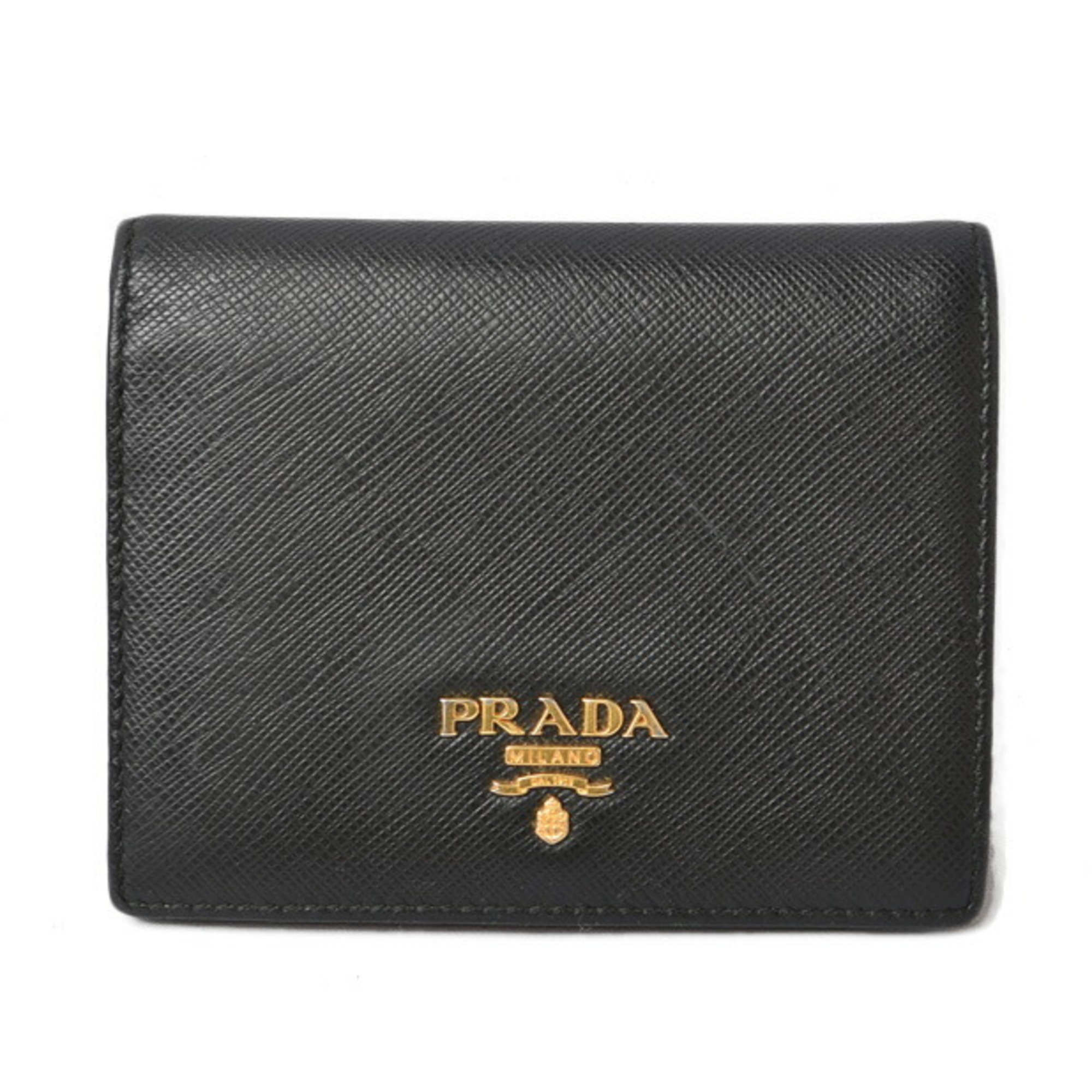Prada wallet PRADA folding 1MV204 SAFFIANO NERO black
