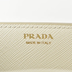 Prada Wallet Chain Clutch Bag Smartphone Storage PRADA Long 1DH044 SAFFIANO Lip Motif BIANCO White
