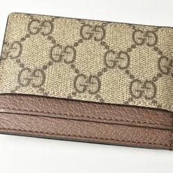 Gucci Card Case Business Holder GUCCI Beige Brown 5523159 96IWG 8745 Ophidia GG Supreme