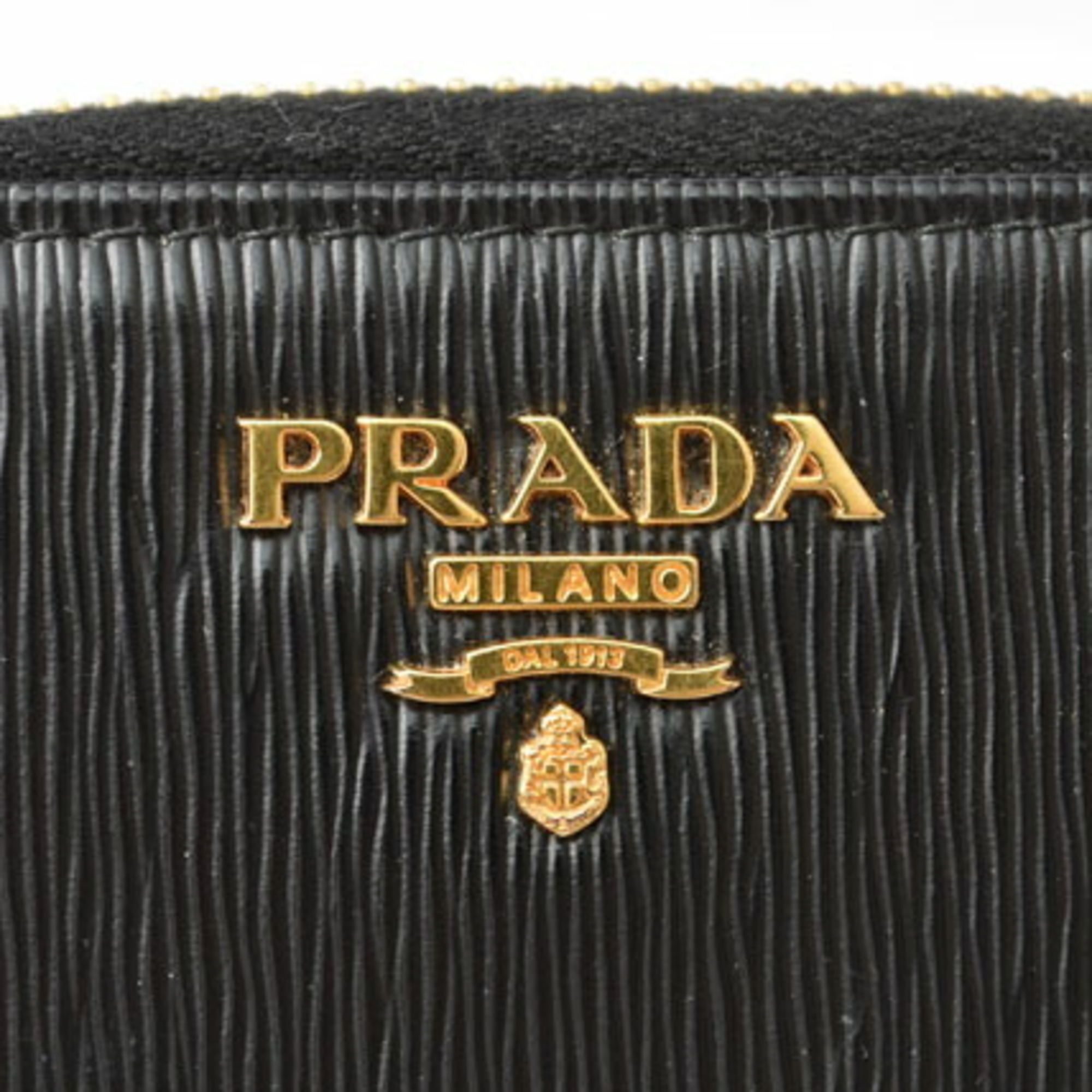 Prada wallet coin case card PRADA VITELLO MOVE leather NERO black