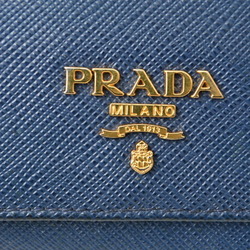 Prada key case chain PRADA 6 rows 1PG222 SAFFIANO METAL embossed leather BLUETTE blue