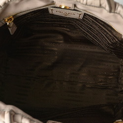 PRADA Handbag Shoulder Bag 2way Compatible NAPPA GAUFRE Nappa Beige with Strap