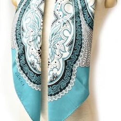 Gucci scarf muffler GUCCI silk paisley turquoise