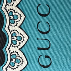 Gucci scarf muffler GUCCI silk paisley turquoise