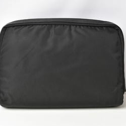 PRADA Pouch Travel Clutch VELA Nylon Black