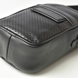 Bottega Veneta Shoulder Bag Pouch BOTTEGA VENETA Leggero Punching Leather Black 566214 VQ12D