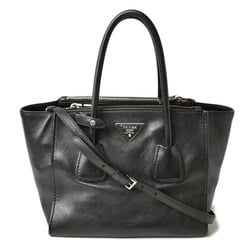 Prada handbag shoulder bag 2way PRADA B2625M GLACE CALF calf NERO black with strap