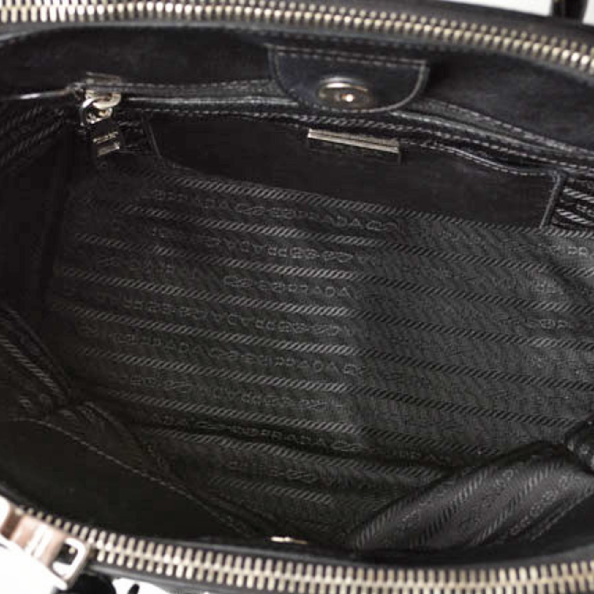 Prada handbag shoulder bag 2way PRADA B2625M GLACE CALF calf NERO black with strap