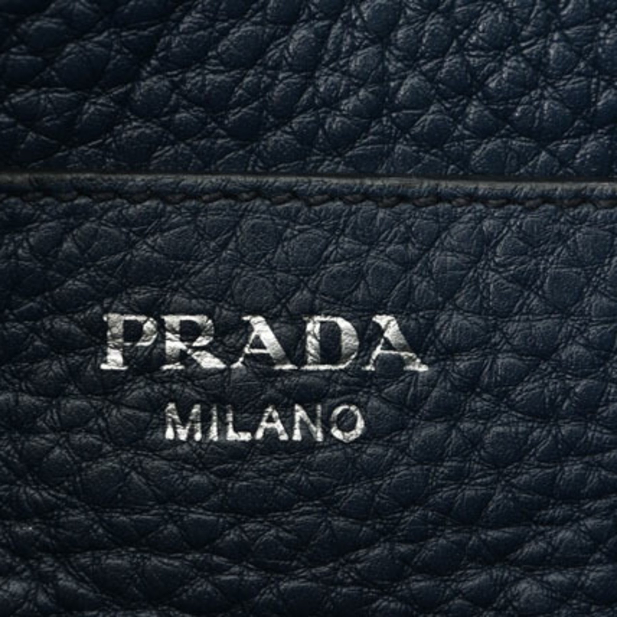 Prada shoulder bag clutch 2way PRADA VIT DAINO deerskin BALTICO navy