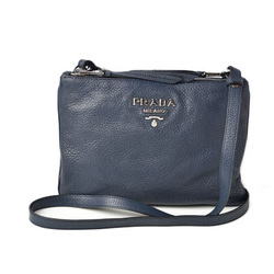 Prada shoulder bag clutch 2way PRADA VIT DAINO deerskin BALTICO navy