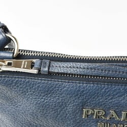 Prada shoulder bag clutch 2way PRADA VIT DAINO deerskin BALTICO navy