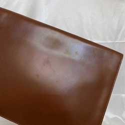 LOEWE Clutch Bag Brown Anagram Leather Flap