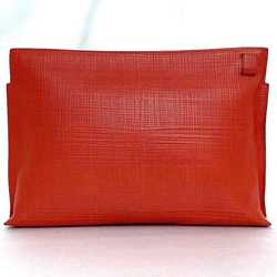 LOEWE Clutch Bag Red Repeat Handbag Leather Anagram Ladies