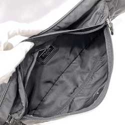Prada Body Bag Black Tessuto 2VL132 Belt Nylon PRADA Triangle Plate Waist Pouch Compact