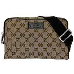 Gucci Body Bag Beige Brown 449174 Canvas Leather GUCCI GG Belt Compact Fashion Men's Women's Available