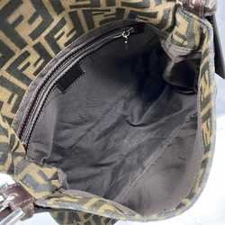 FENDI Bag Mamma Khaki Zucca Official Canvas Leather Handbag FF Flap Ladies Green