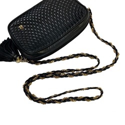 Bally Fringed Quilted Leather Chain Shoulder Bag for Women