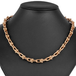 Tiffany & Co. Hardware Medium Link Necklace 51cm K18PG Women's