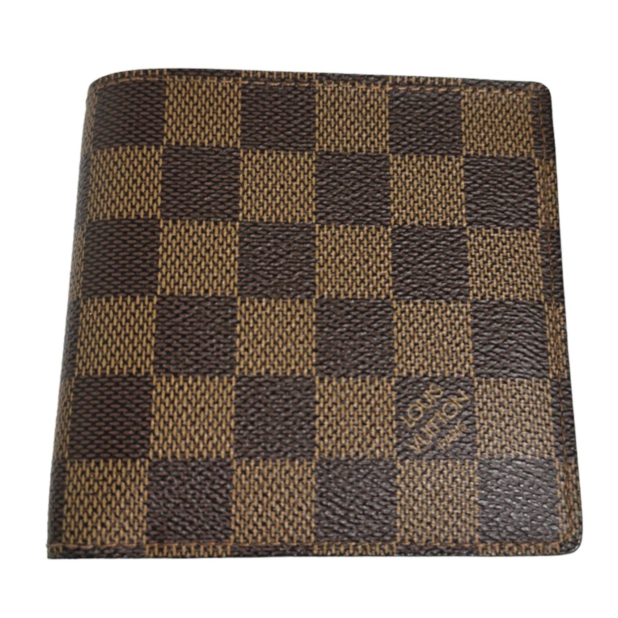 LOUIS VUITTON Bifold Wallet with Card Pocket Damier Portefeuille Marco N61675 Louis Vuitton Brown