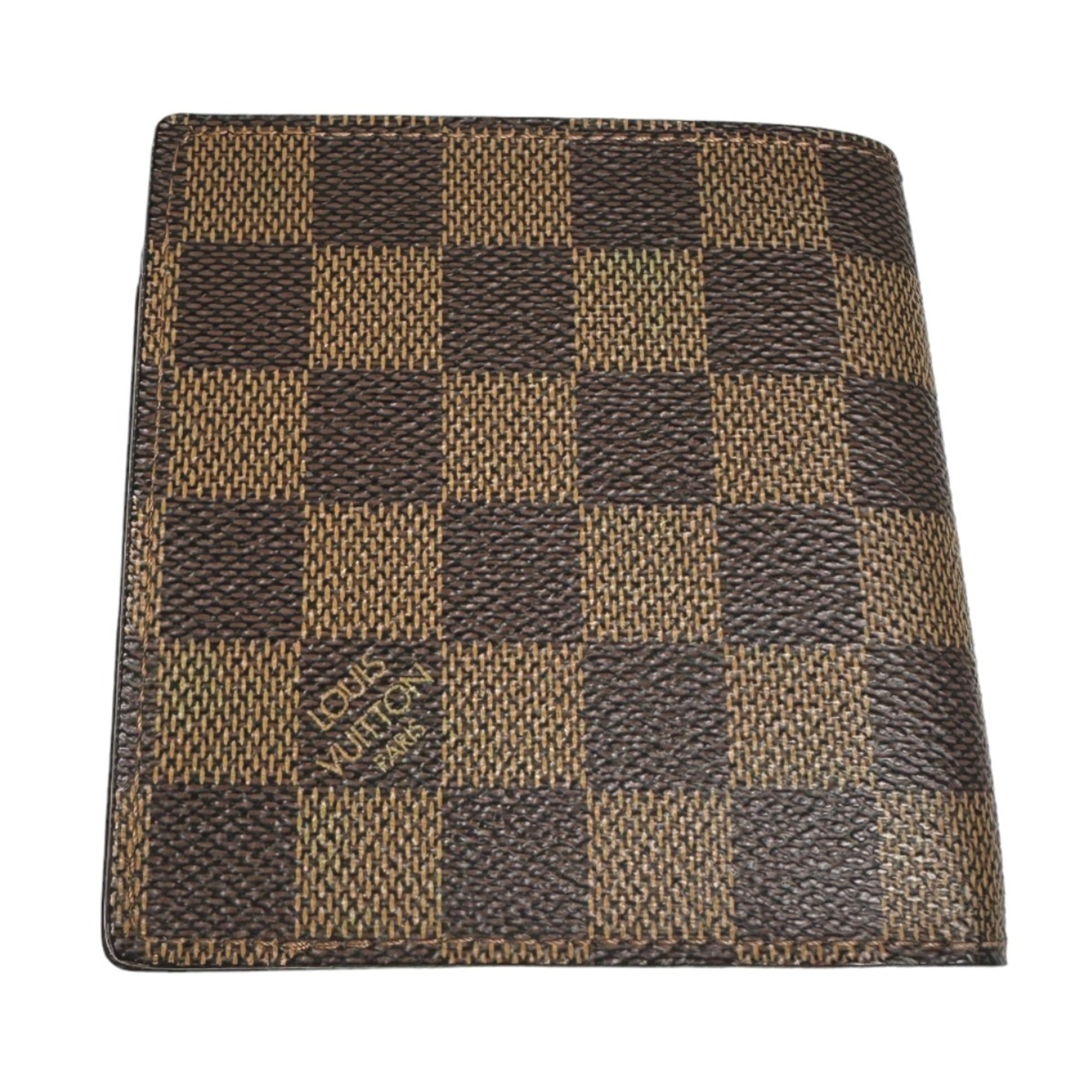 LOUIS VUITTON Bifold Wallet with Card Pocket Damier Portefeuille Marco N61675 Louis Vuitton Brown