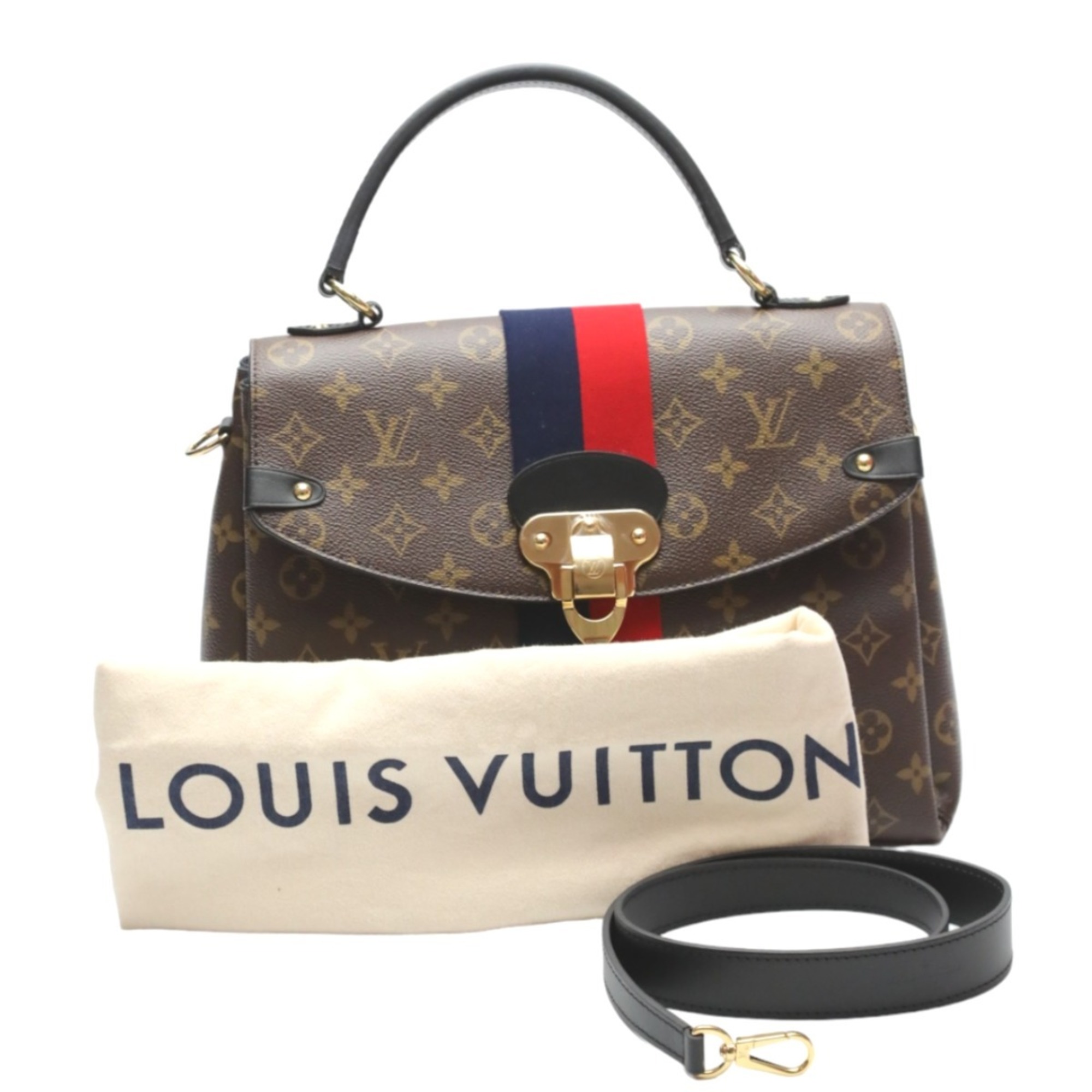 LOUIS VUITTON 2WAY Bag Monogram Georges MM M43778 Louis Vuitton Brown Shoulder