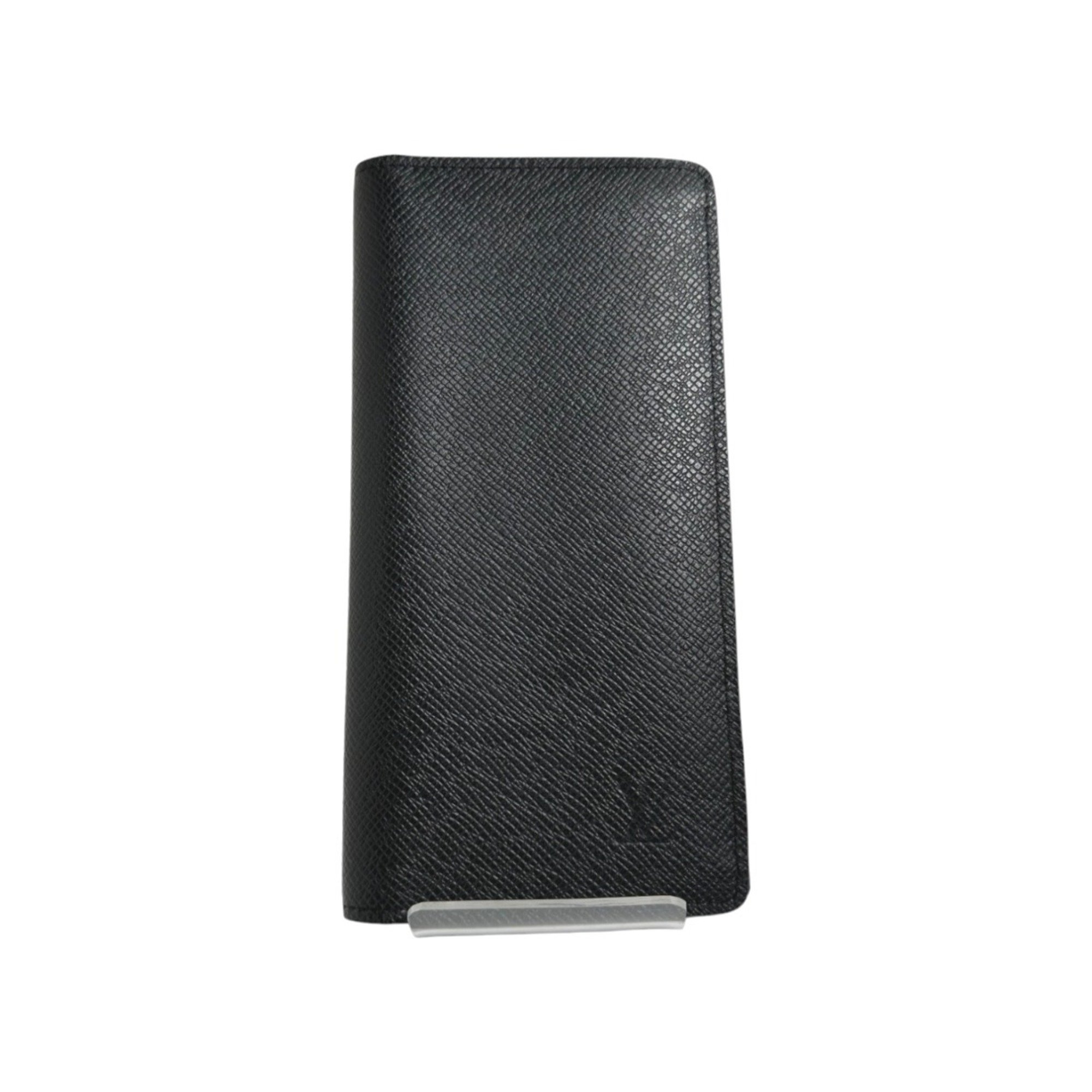 LOUIS VUITTON Louis Vuitton Bifold Long Wallet Taiga Portefeuille Braza M30501 Black