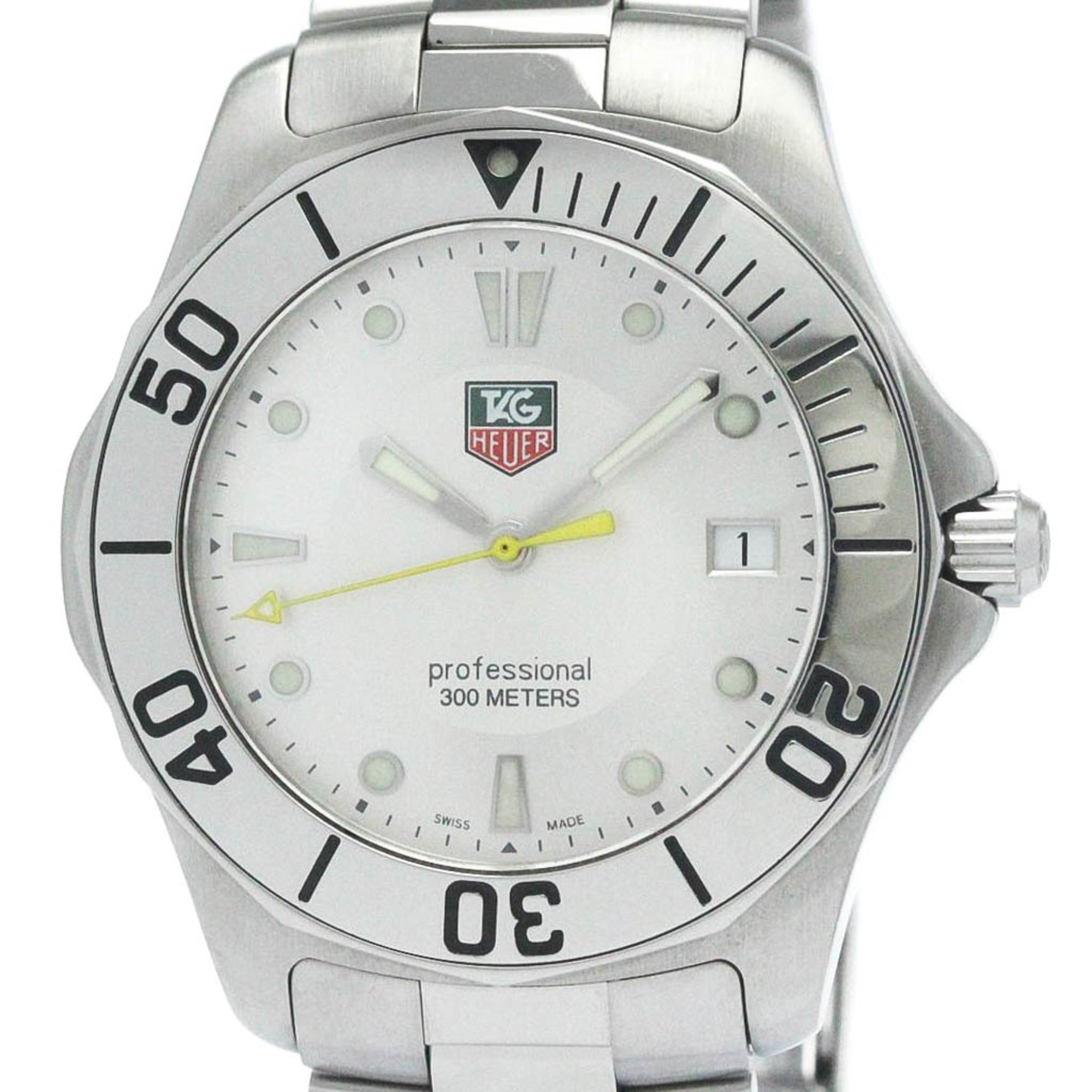 Polished TAG HEUER Aquaracer Stainless Steel Quartz Mens Watch WAB1111 BF569435 eLADY Globazone