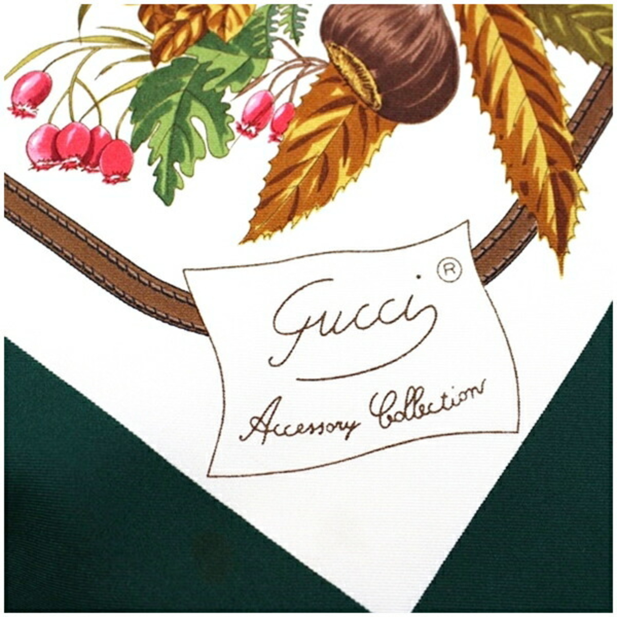 Gucci Silk Scarf Muffler Off White x Multicolor GUCCI Ladies